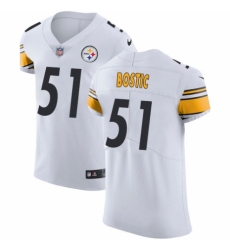 Men's Nike Pittsburgh Steelers #51 Jon Bostic White Vapor Untouchable Elite Player NFL Jersey