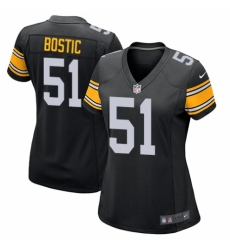 Women's Nike Pittsburgh Steelers #51 Jon Bostic Game Black Alternate NFL Jersey