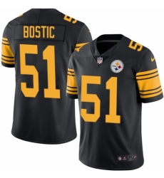 Youth Nike Pittsburgh Steelers #51 Jon Bostic Limited Black Rush Vapor Untouchable NFL Jersey