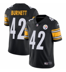 Men's Nike Pittsburgh Steelers #42 Morgan Burnett Black Team Color Vapor Untouchable Limited Player NFL Jersey