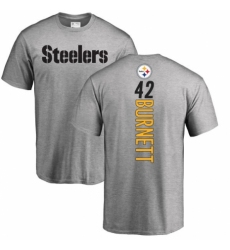 Nike Pittsburgh Steelers #42 Morgan Burnett Ash Backer T-Shirt
