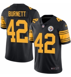 Youth Nike Pittsburgh Steelers #42 Morgan Burnett Limited Black Rush Vapor Untouchable NFL Jersey