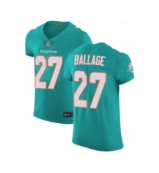 Men's Miami Dolphins #27 Kalen Ballage Aqua Green Team Color Vapor Untouchable Elite Player Football Jersey