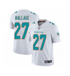 Youth Miami Dolphins #27 Kalen Ballage White Vapor Untouchable Limited Player Football Jersey