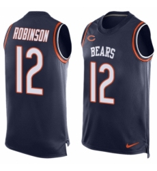 Men's Nike Chicago Bears #12 Allen Robinson Limited Navy Blue Player Name & Number Tank Top NFL Jersey