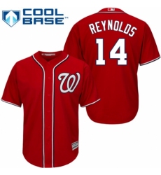 Youth Majestic Washington Nationals #14 Mark Reynolds Replica Red Alternate 1 Cool Base MLB Jersey