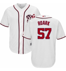 Youth Majestic Washington Nationals #57 Tanner Roark Authentic White Home Cool Base MLB Jersey
