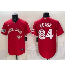 Men's Toronto Blue Jays #84 Dylan Cease Red 50 Seasons Stitched Baseball Jersey