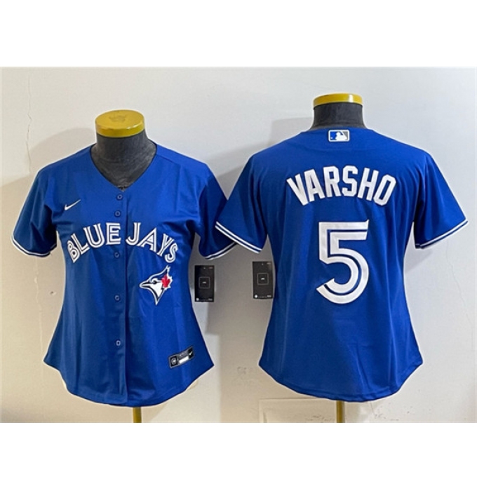 Women's Toronto Blue Jays #5 Daulton Varsho Royal Cool Base Stitched Baseball Jersey(Run Small)