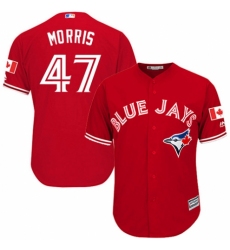 Men's Majestic Toronto Blue Jays #47 Jack Morris Replica Scarlet Alternate Cool Base MLB Jersey