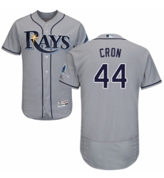 Men's Majestic Tampa Bay Rays #44 C. J. Cron Grey Road Flex Base Authentic Collection MLB Jersey