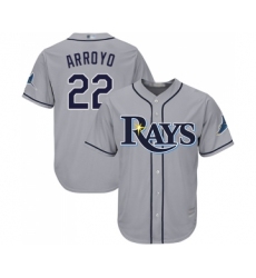 Youth Tampa Bay Rays #22 Christian Arroyo Replica Grey Road Cool Base Baseball Jersey