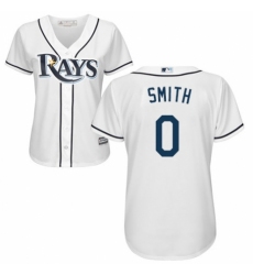 Women's Majestic Tampa Bay Rays #0 Mallex Smith Authentic White Home Cool Base MLB Jersey
