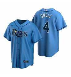 Men's Nike Tampa Bay Rays #4 Blake Snell Light Blue Alternate Stitched Baseball Jersey