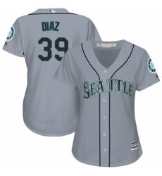 Women's Majestic Seattle Mariners #39 Edwin Diaz Authentic Grey Road Cool Base MLB Jersey