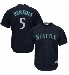 Men's Majestic Seattle Mariners #5 Guillermo Heredia Replica Navy Blue Alternate 2 Cool Base MLB Jersey