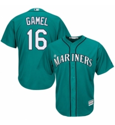 Youth Majestic Seattle Mariners #16 Ben Gamel Authentic Teal Green Alternate Cool Base MLB Jersey