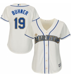 Women's Majestic Seattle Mariners #19 Jay Buhner Replica Cream Alternate Cool Base MLB Jersey