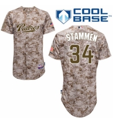 Men's Majestic San Diego Padres #34 Craig Stammen Replica Camo Alternate 2 Cool Base MLB Jersey