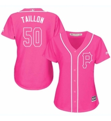 Women's Majestic Pittsburgh Pirates #50 Jameson Taillon Authentic Pink Fashion Cool Base MLB Jersey