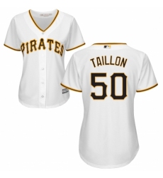 Women's Majestic Pittsburgh Pirates #50 Jameson Taillon Replica White Home Cool Base MLB Jersey