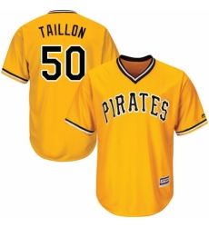 Youth Majestic Pittsburgh Pirates #50 Jameson Taillon Authentic Gold Alternate Cool Base MLB Jersey