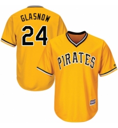 Men's Majestic Pittsburgh Pirates #24 Tyler Glasnow Replica Gold Alternate Cool Base MLB Jersey