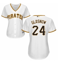 Women's Majestic Pittsburgh Pirates #24 Tyler Glasnow Replica White Home Cool Base MLB Jersey