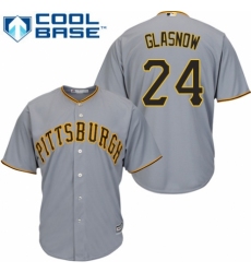 Youth Majestic Pittsburgh Pirates #24 Tyler Glasnow Authentic Grey Road Cool Base MLB Jersey