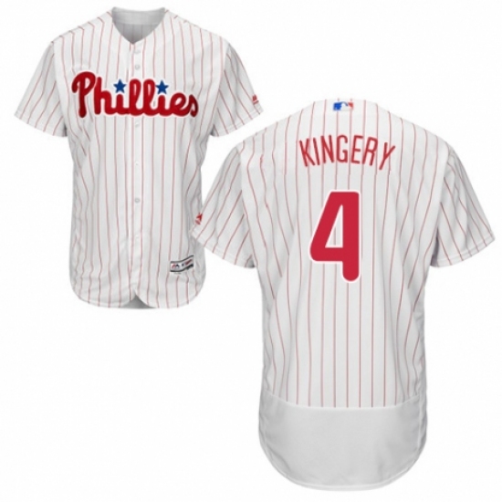 Men's Majestic Philadelphia Phillies #4 Scott Kingery White Home Flex ...