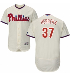 Men's Majestic Philadelphia Phillies #37 Odubel Herrera Cream Alternate Flex Base Authentic Collection MLB Jersey