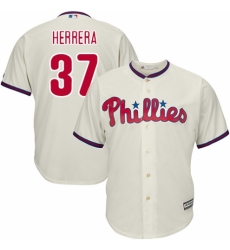 Youth Majestic Philadelphia Phillies #37 Odubel Herrera Replica Cream Alternate Cool Base MLB Jersey