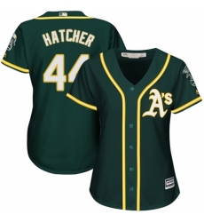 Women's Majestic Oakland Athletics #44 Chris Hatcher Replica Green Alternate 1 Cool Base MLB Jersey
