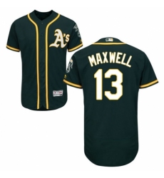 Men's Majestic Oakland Athletics #13 Bruce Maxwell Green Alternate Flex Base Authentic Collection MLB Jersey