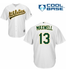 Men's Majestic Oakland Athletics #13 Bruce Maxwell Replica White Home Cool Base MLB Jersey