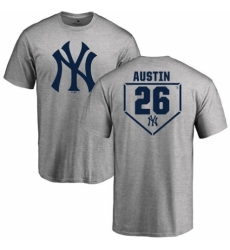 MLB Nike New York Yankees #26 Tyler Austin Gray Name & Number T-Shirt