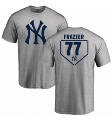 MLB Nike New York Yankees #77 Clint Frazier Gray Name & Number T-Shirt