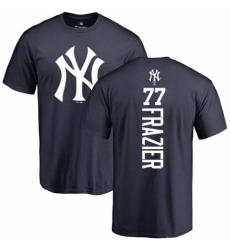 MLB Nike New York Yankees #77 Clint Frazier Navy Blue Backer T-Shirt