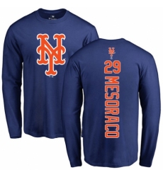 MLB Nike New York Mets #29 Devin Mesoraco Royal Blue Backer Long Sleeve T-Shirt