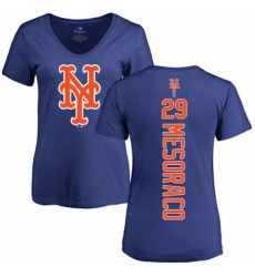 MLB Women's Nike New York Mets #29 Devin Mesoraco Royal Blue Backer T-Shirt