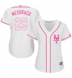 Women's Majestic New York Mets #29 Devin Mesoraco Authentic White Fashion Cool Base MLB Jersey