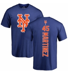 MLB Nike New York Mets #45 Pedro Martinez Royal Blue Backer T-Shirt