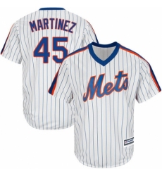 Men's Majestic New York Mets #45 Pedro Martinez Replica White Alternate Cool Base MLB Jersey