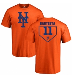 MLB Nike New York Mets #11 Jose Bautista Orange RBI T-Shirt