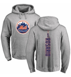 MLB Nike New York Mets #1 Amed Rosario Ash Backer Pullover Hoodie