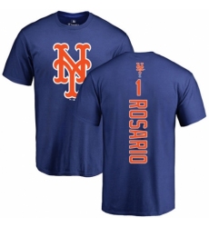 MLB Nike New York Mets #1 Amed Rosario Royal Blue Backer T-Shirt