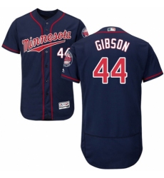 Men's Majestic Minnesota Twins #44 Kyle Gibson Authentic Navy Blue Alternate Flex Base Authentic Collection MLB Jersey