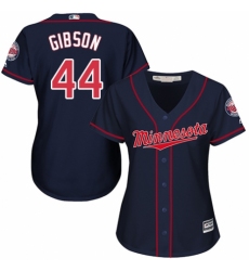 Women's Majestic Minnesota Twins #44 Kyle Gibson Replica Navy Blue Alternate Road Cool Base MLB Jersey