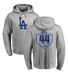 MLB Nike Los Angeles Dodgers #44 Rich Hill Gray RBI Pullover Hoodie