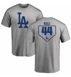 MLB Nike Los Angeles Dodgers #44 Rich Hill Gray RBI T-Shirt